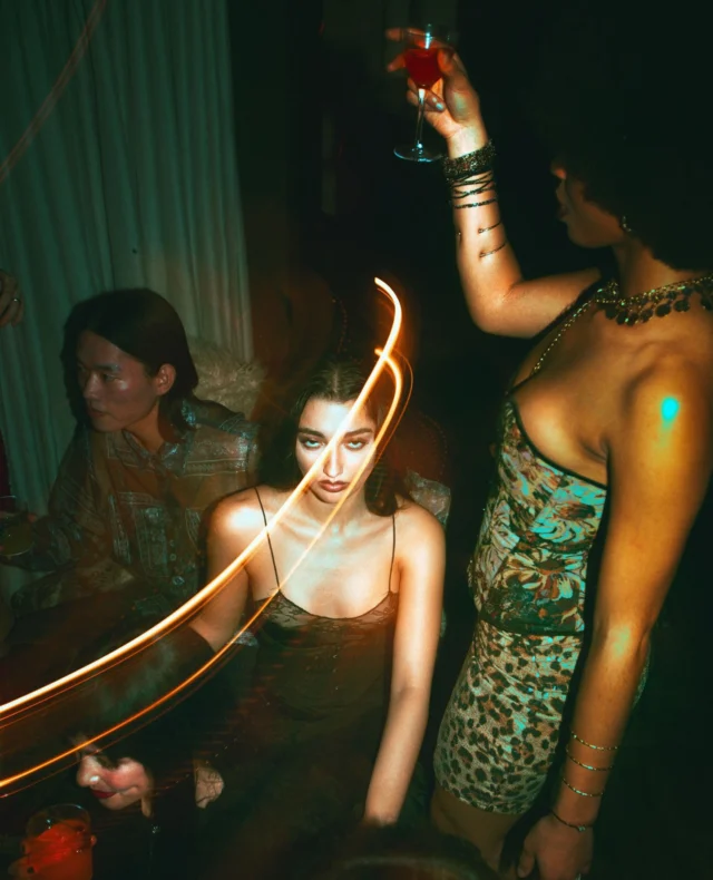 Saturday night at Waeska, liquid light, bold prints, and faces you won’t forget.⁠
⁠
The kind of night you only half remember.⁠
⁠
Photo @brujaopala⁠
Styling @pavelanuska⁠
Model @iardenaa⁠
Production @andressaclaas⁠